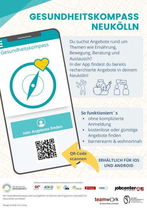 Gesundheitskompass Neukölln 2026 zum Scannen